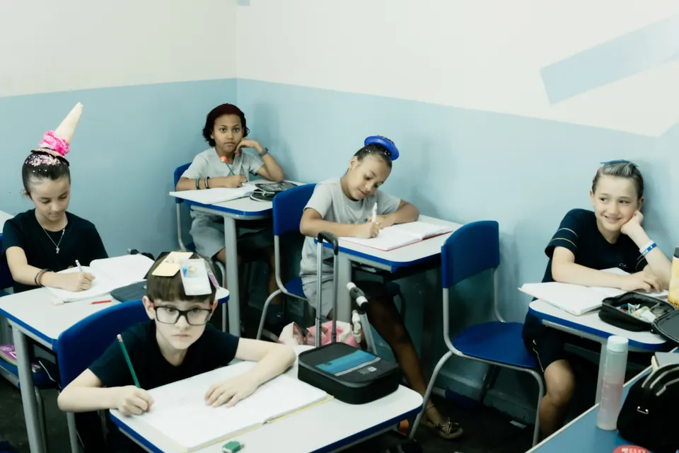 Alunos dos Anos Iniciais em sala de aula